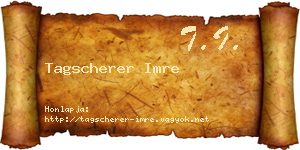 Tagscherer Imre névjegykártya