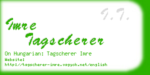 imre tagscherer business card